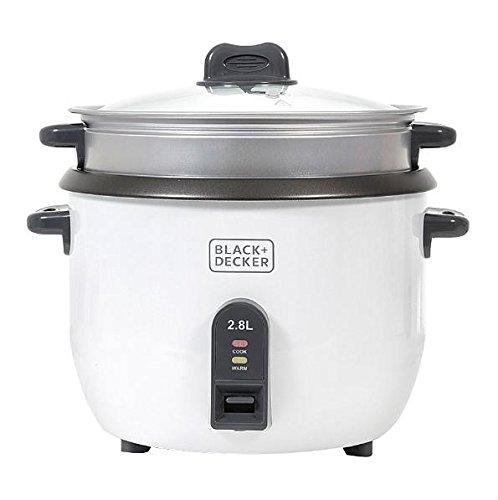 Black & Decker RC2850 1100W 2.8 L 11.8 Cup Rice Cooker (Non-USA Compliant), White