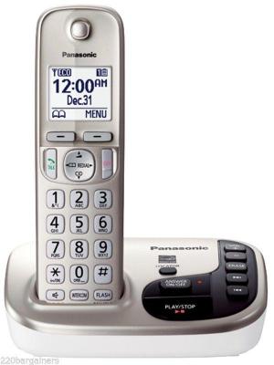 Panasonic KX-TG4021N DECT 6.0 PLUS Expandable Digital Cordless Phone with  Answering System, Champagne Gold, 1 Handset
