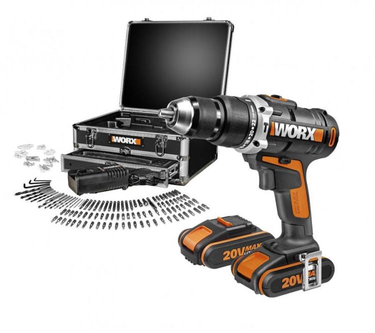 WORX WX372.2 20V Max Cordless Hammer Drill with Powershare Battery