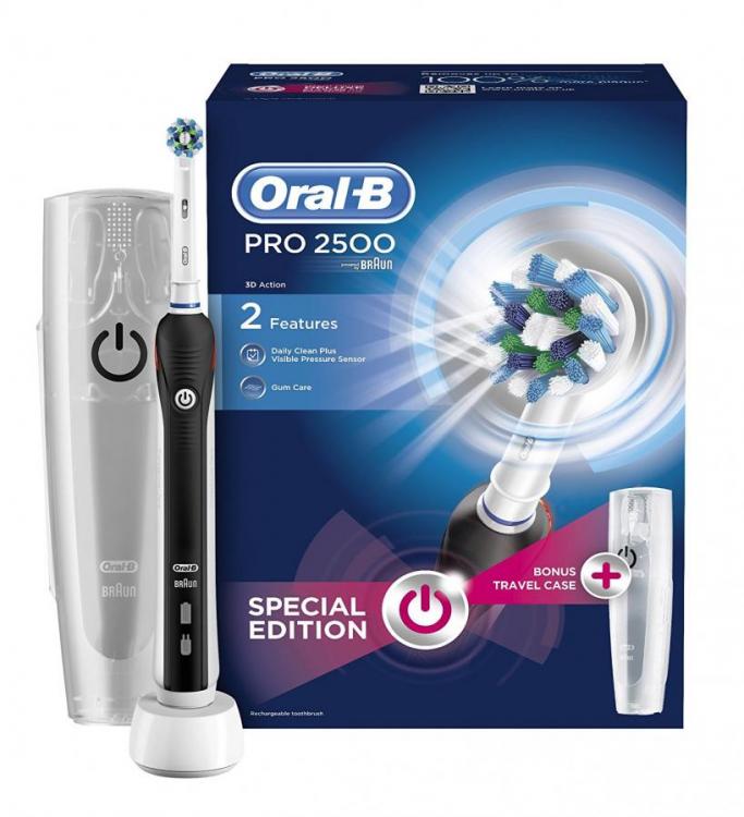 Oral-B Pro Electric Rechargeable Toothbrush Powered Braun - Black (Packaging V