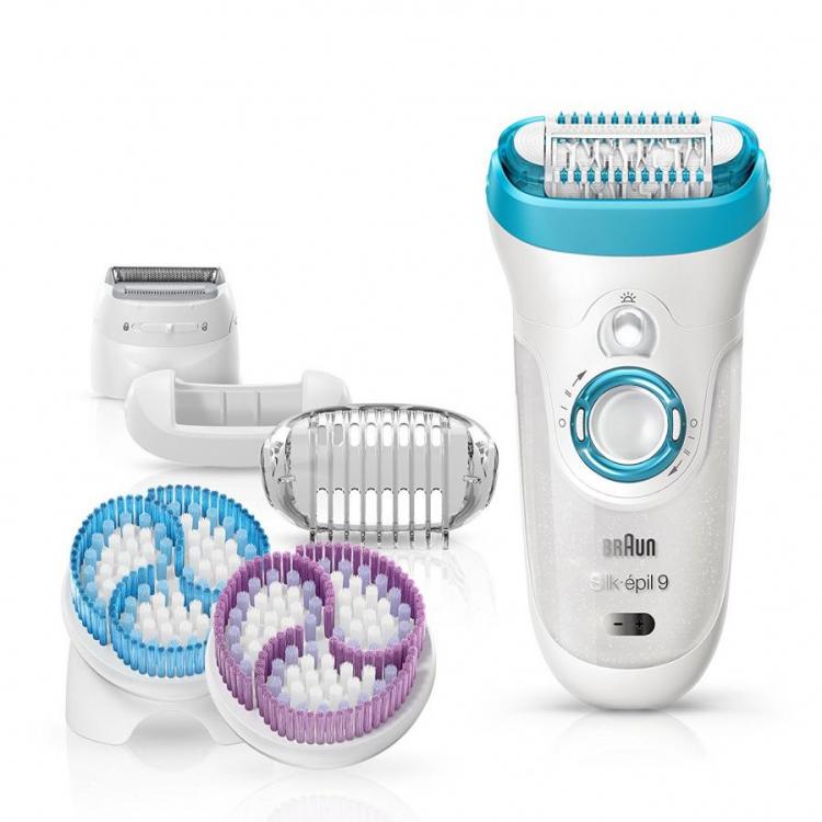 Silk Epil 9-961e Skin Spa Women's Wet and Dry Cordless Epilator with 6  Extras - Including