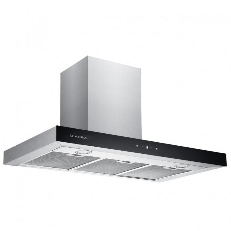 Ciarra CBCS9102 90 cm Stainless Steel Touch Chimney Cooker Hood Extractor  Fan 220 VOLTS (N