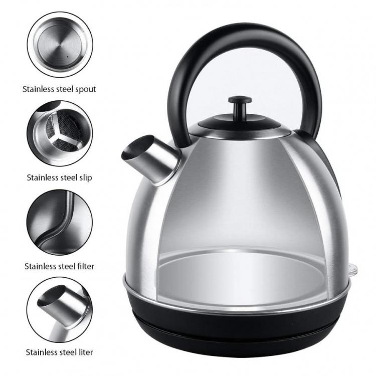AICOK KE5502 Classical Electric Kettle 1.5L Fast Boiler Cordless Jug Kettle  Auto Off Boil Dry Protection 220VOLT (NOT FOR USA)