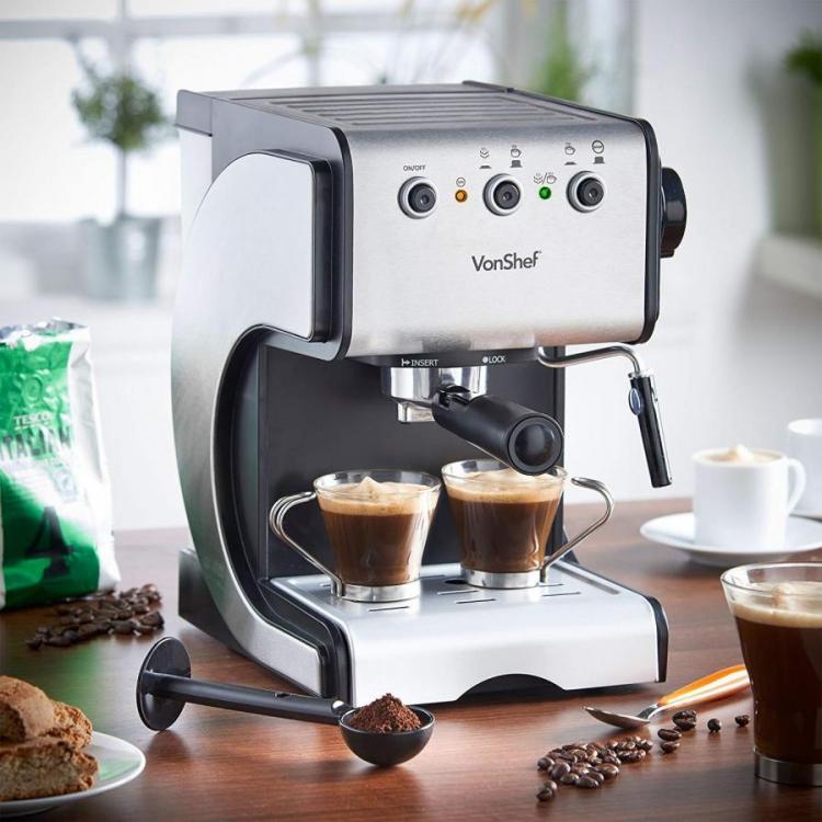 Vonshef 220-volts Digital Programmable Coffee Maker with Permanent