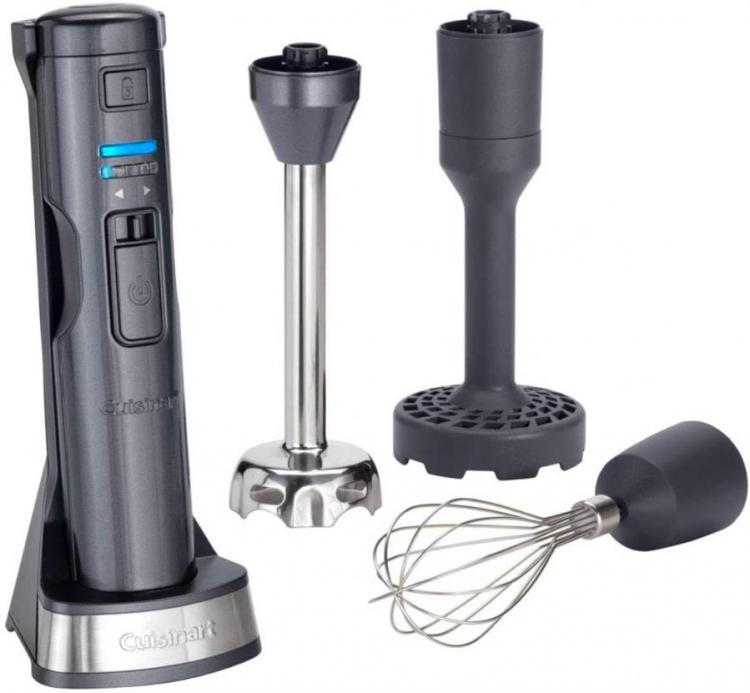 cuisinart csb300bu cordless 3 in 1 hand blender, whisk and masher, midnight  grey 220-240 volts