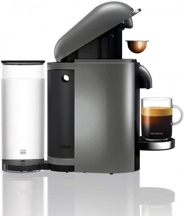 Nespresso, Pod Coffee Machine, Krups, XN902T40, Vertuo Bundle, Titanium 220 NOT FOR