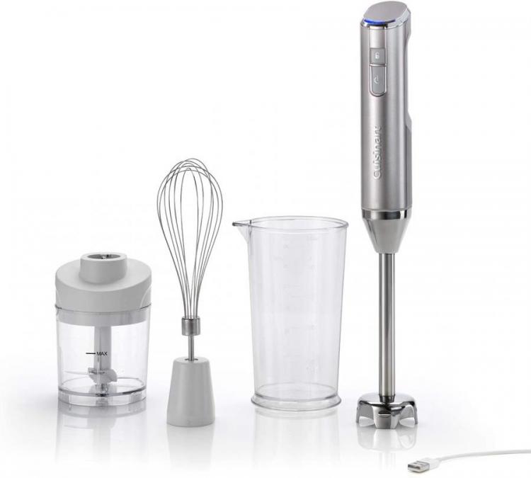 Cuisinart RHB100U Cordless Pro Hand Blender and Mini Chopper, Rechargeable,  Silver 220 VOLTS NOT FOR USA