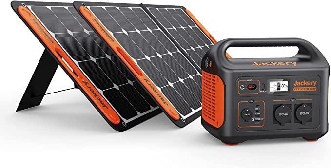 Jackery Solar Generator 1000, 1002WH Portable Power Station with 2 x  SolarSaga 100W Solar