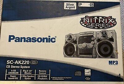 Panasonic SC-AK220 Stereo System Silver 220Volts NOT FOR USA