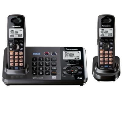 Panasonic KX-TG9382 DECT 6.0 PLUS 2-Line Cordless Phone with caller ID w/ 110/220V Adapter