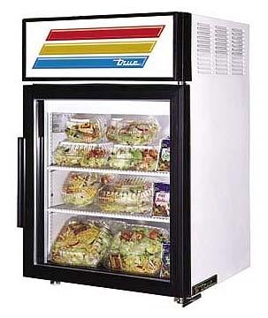 True TRGDM5-LD Commercial Swing Door Counter-Top Refrigerator with LED Lighting  220-240 Volt/ 50 Hz,